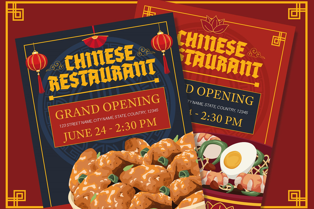Opening Chinese Restaurant Flyer, a Templates & Theme by studiogstock (Photo 1 of 3)