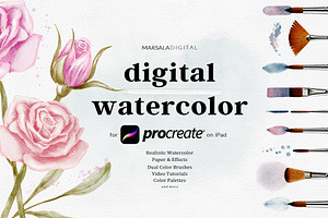 Procreate Watercolor Brushes Kit