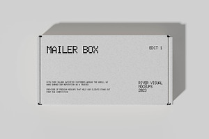 Mailer Box Packaging Mockup