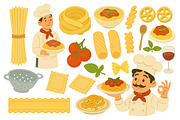 Pasta Set, a Food Illustration by ananastya (Thumbnail 4 of 8)