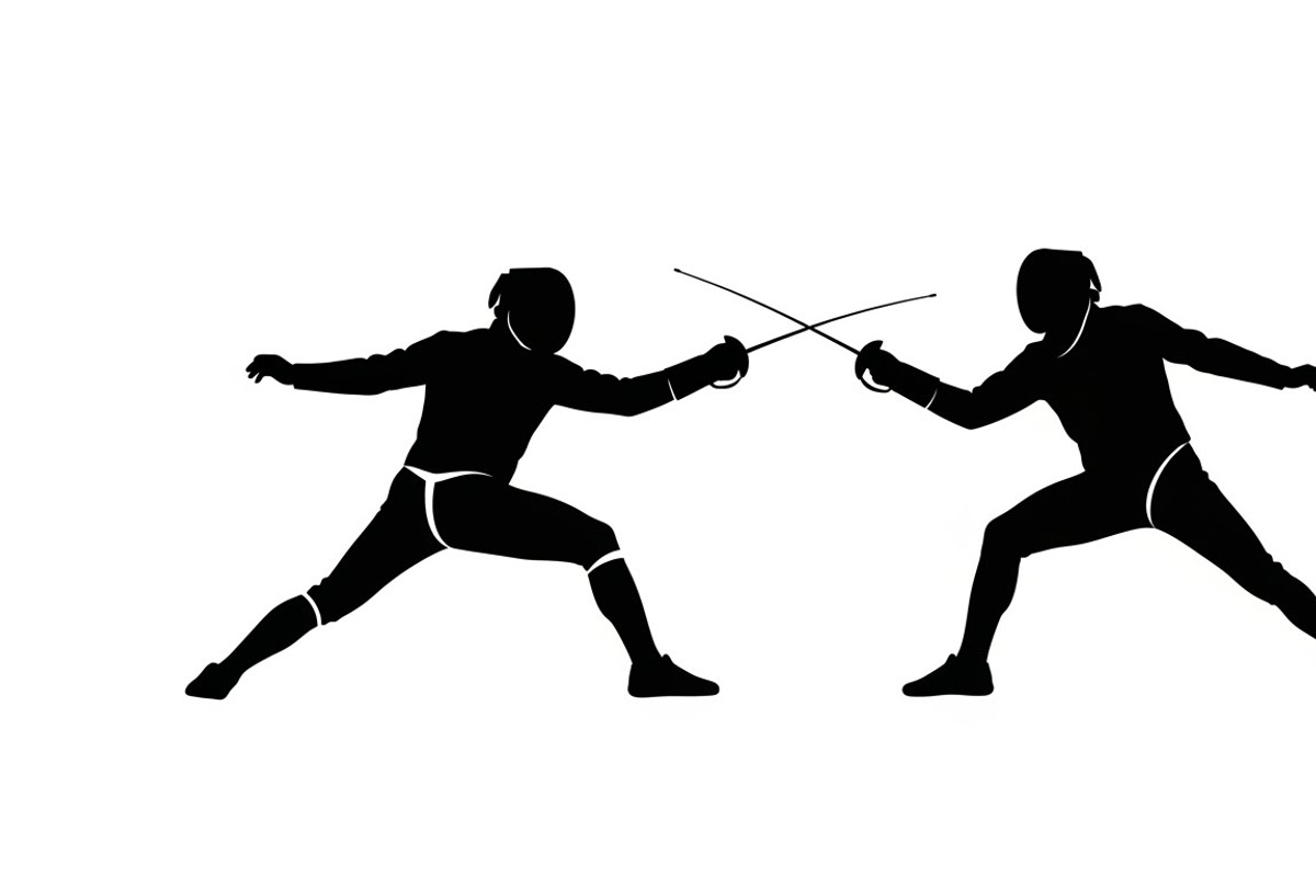 An elegant Fencing Duel Silhouettes, an Illustration by Amazin_art (Photo 19 of 31)