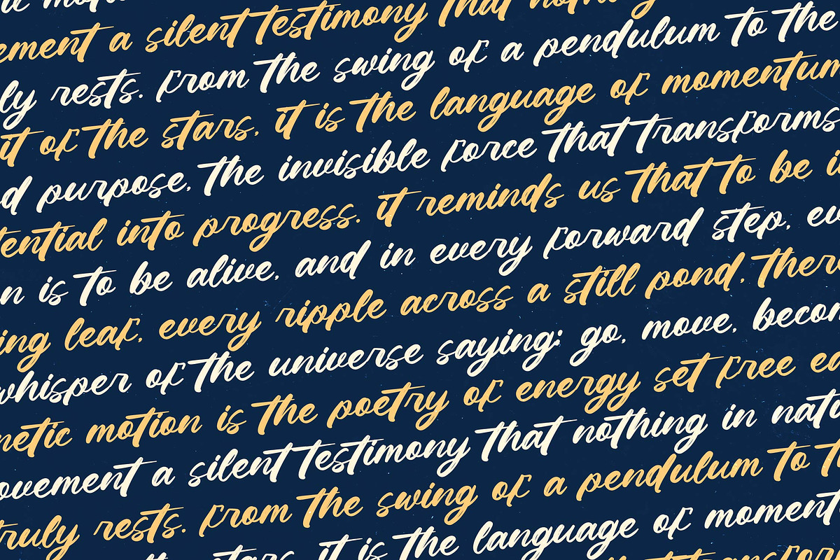 Kinetic Motion Modern Brush Font, a Script Font by Letterena Studios Script (Photo 13 of 20)