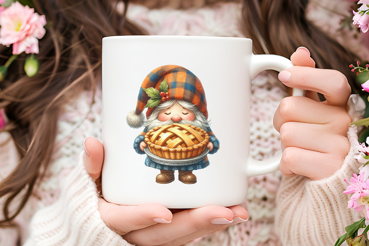 Gnome Holding Pie Clipart, an Illustration by RobertsArt (Photo 5 of 7)