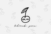 Cherry Vibe Cute Outline Clipart Set, an Object Graphic by Kristina Chistiakova (Thumbnail 7 of 7)
