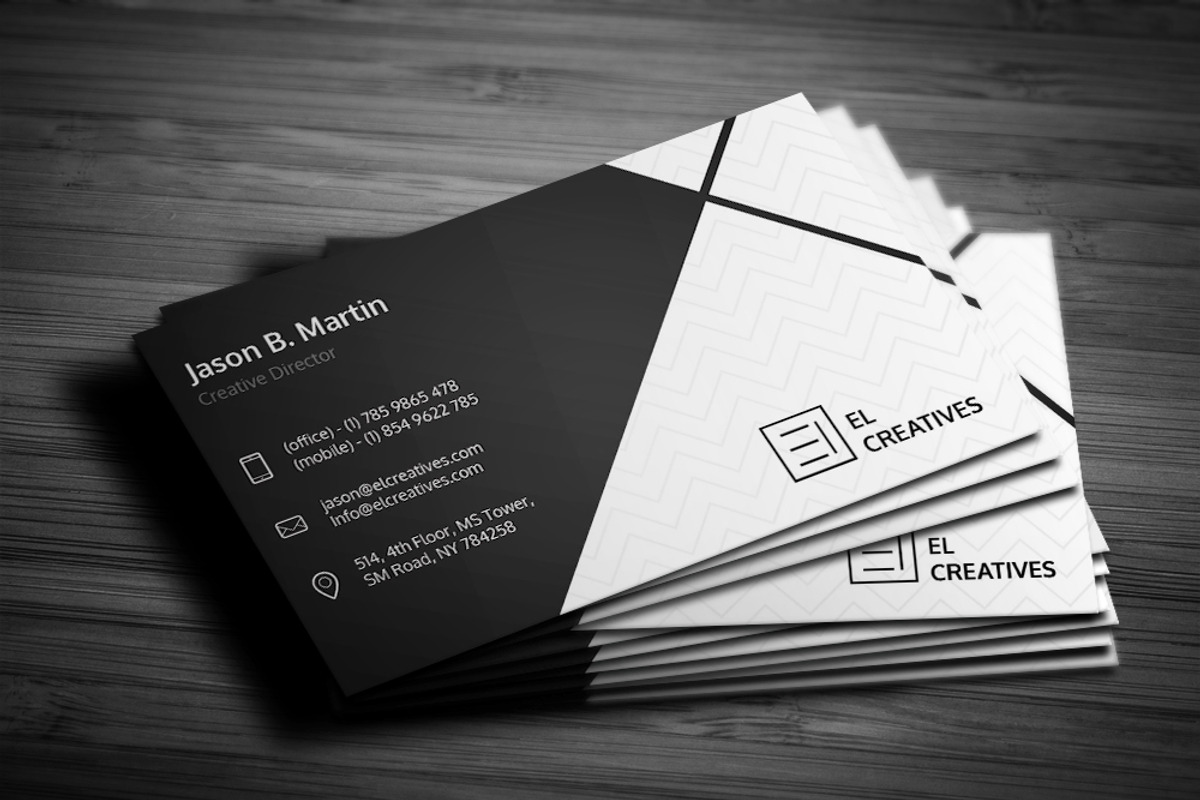 Creative Dark Business Card, a Business Card Template by bouncy (Photo 3 of 4)