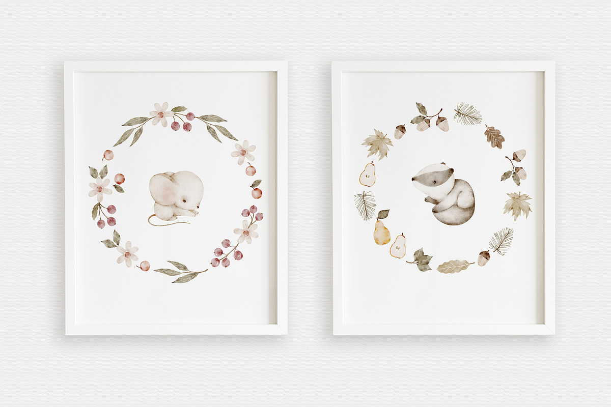 BABY AUTUMN watercolor set, a Seasonal Illustration by erasovas (Photo 5 of 12)