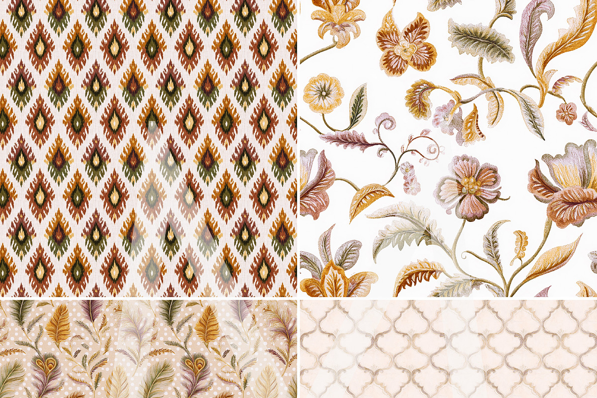 Bohemian Ornament Seamless Patterns, a Pattern Graphic by Maishop (Photo 6 of 7)