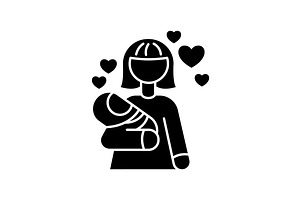 Babylover Black Glyph Icon