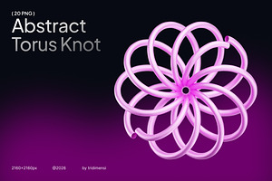 Torus Knot Colorful 3D Icon Set, an Object 3D Model by Eklip Studio