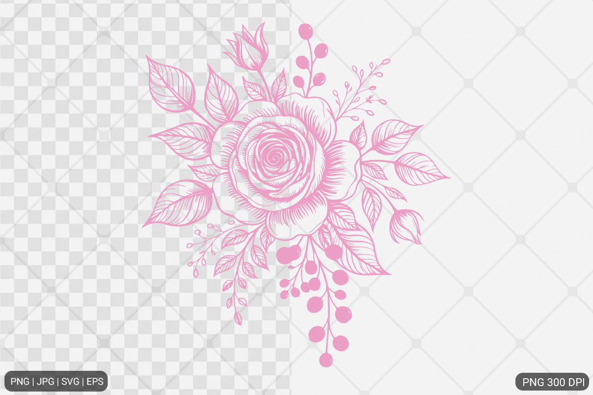 Rose Hand Drawn illustrations Set, an Illustration by Actual Pixel (Photo 6 of 6)