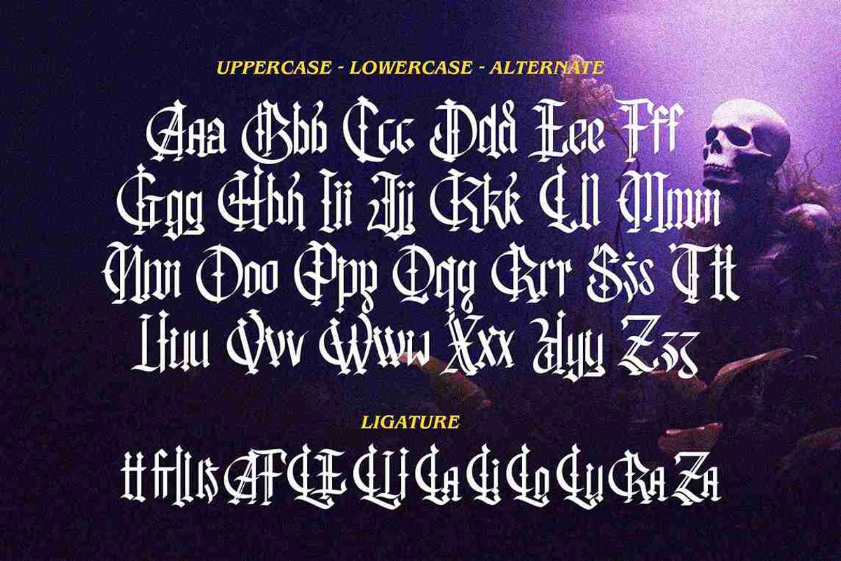 Blackslayer Modern Blackletter, a Blackletter Font by Vampstudio (Photo 12 of 13)