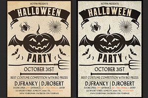 Vintage Halloween Party Flyer, a Flyer Template by Hotpin