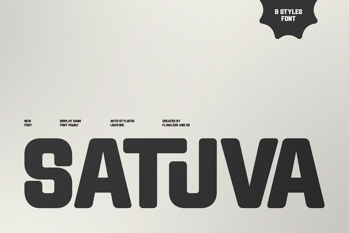 Satuva - Family Sans Serif Font, a Sans Serif Font by Flawless And Co (Photo 1 of 10)