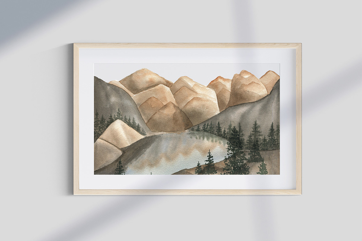 Mountains and forest clipart, an Object Illustration by ViolettaKh (Photo 6 of 10)