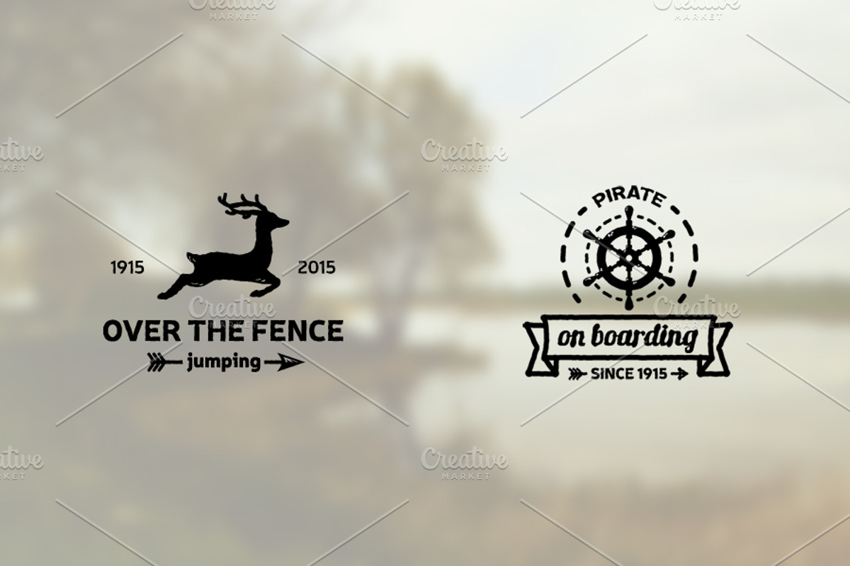 Vintage B&W Roughen Logo Badge, a Branding & Logo Template by Manudesign (Photo 4 of 4)