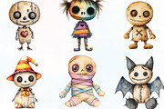 Halloween Voodoo Doll Clipart, an Illustration by CraftArtStudio (Thumbnail 2 of 6)