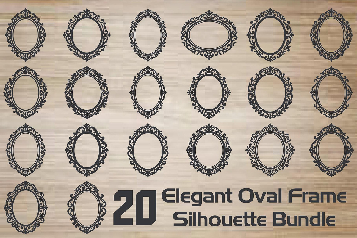 Elegant Oval Frame Silhouette, an Object Graphic by hafijul (Photo 1 of 4)