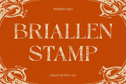 Briallen Stamp, a Serif Font by Craft Supply Co. (Thumbnail 1 of 8)