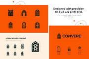 Mosque and Church Windows Icons, a Solid Icon by Prosymbols (Thumbnail 3 of 6)