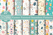 Cute Easter Painted Seamless Pattern, a Pattern Graphic by DreamCafeArt (Thumbnail 1 of 7)