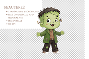 Cute Halloween Clipart, a Decorative Illustration by MockupWizard (Thumbnail 4 of 5)