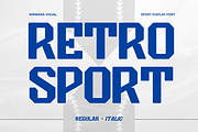 Retro Sport - Branding Logo Font, a Sans Serif Font by Nirmana Visual (Thumbnail 1 of 9)