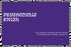 Psychedelic Swirl Seamless Pattern