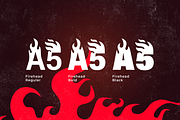 Firehead Font – The Ultimate Flame F, a Sans Serif Font by Headfonts (Thumbnail 2 of 9)