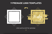 Modern logo elements + BONUS, a Branding & Logo Template by The Black & Art (Thumbnail 3 of 10)