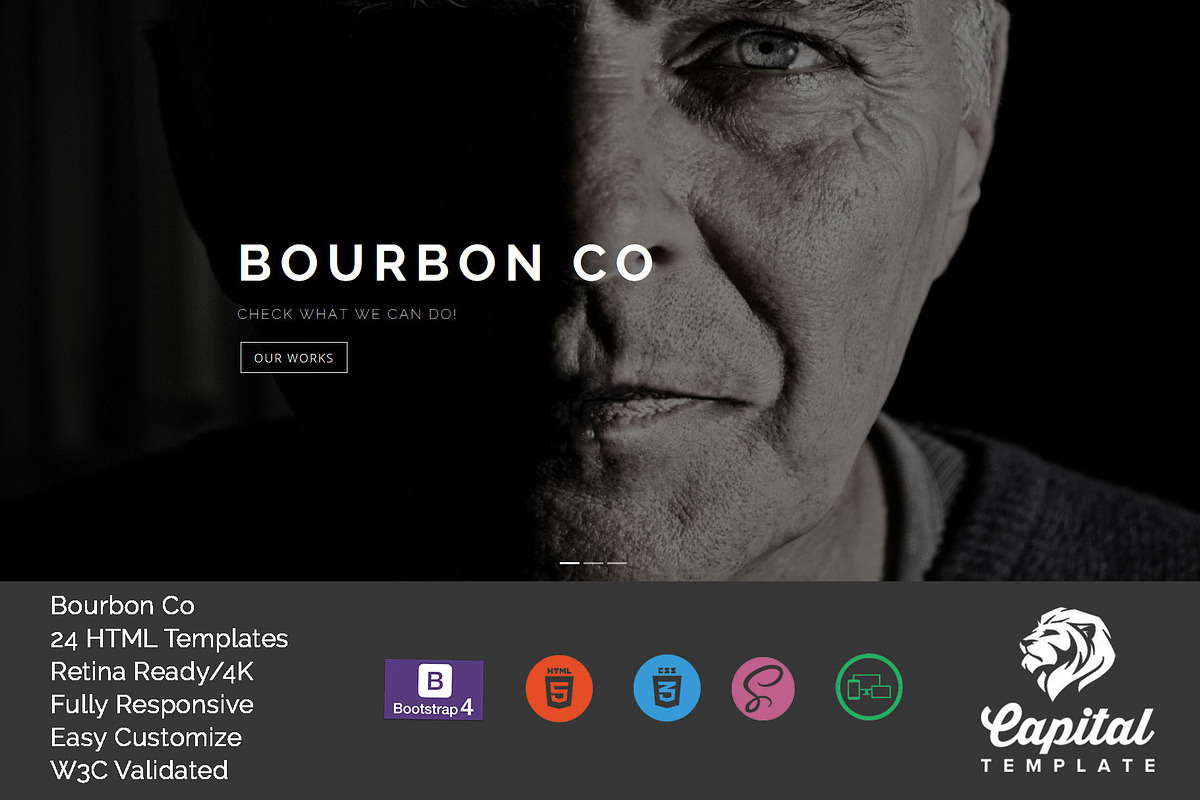 Bourbon One Page MultiPage Template, a HTML Template by CapitalTemplate (Photo 3 of 6)