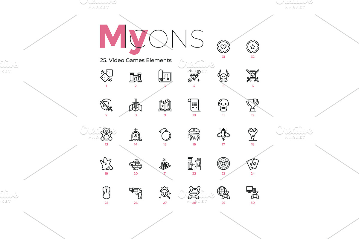 My Icons, an Outline Icon by Andrew Kras Design (Photo 32 of 38)