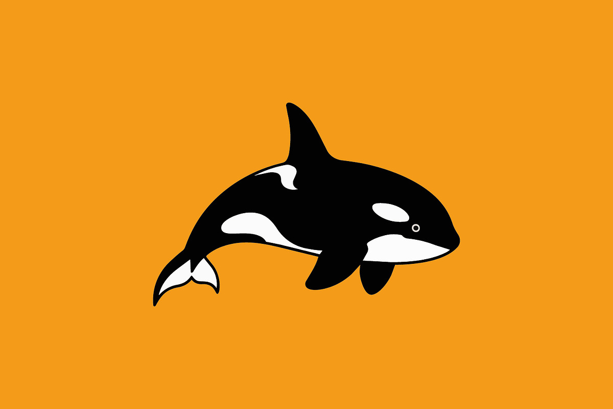 Orca in clean flat vector style, an Animal Illustration by Pray Art Design Studio (Photo 3 of 3)