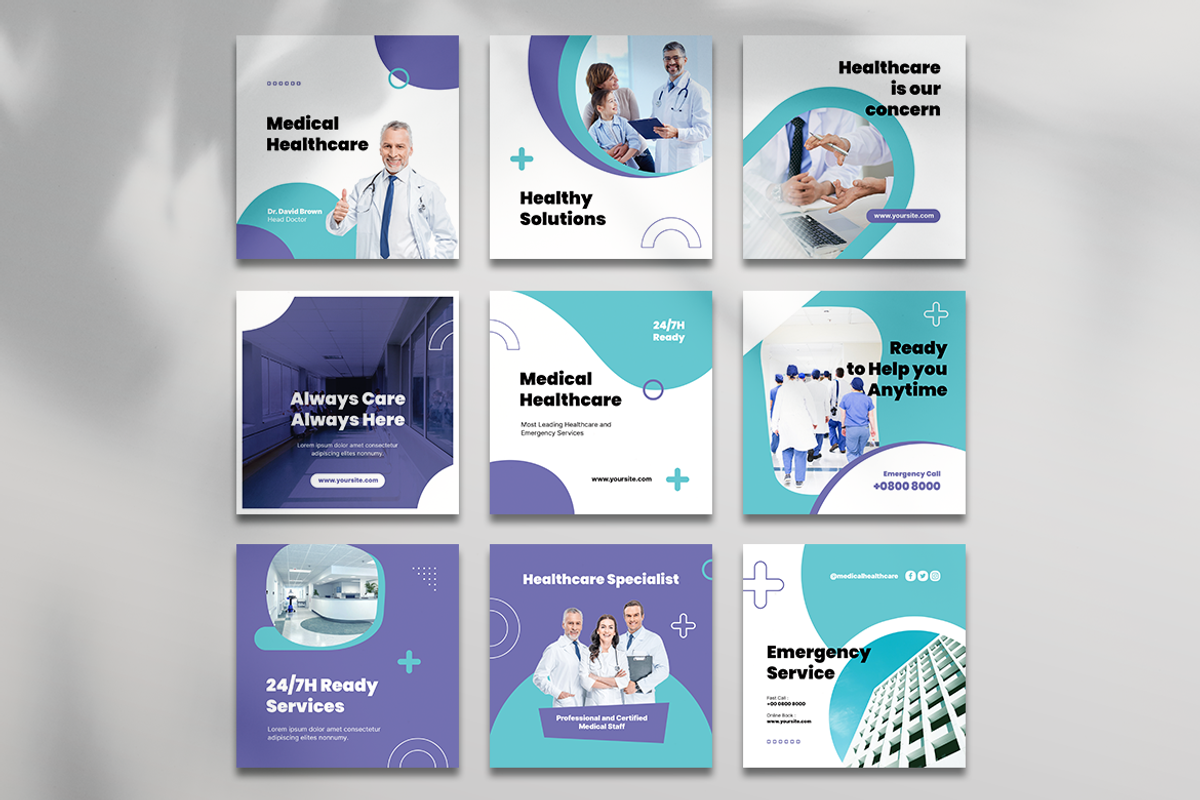 Medical Healthcare Social Media Post, a Social Media Template by Rahardi Creative (Photo 4 of 6)