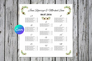 Wedding Seating Chart Template, a Stationery Template by retrographix (Thumbnail 1 of 2)