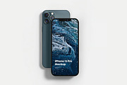 iPhone 12 Pro Mock-up, an iPhone Mockup by zippypixelstudio (Thumbnail 3 of 14)