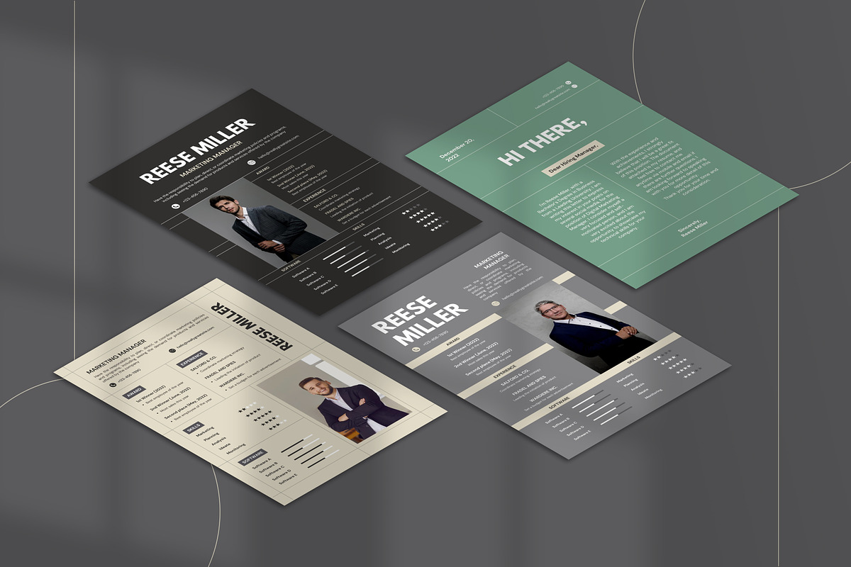 Resume Kit Minimalist Canva Template, a Resume Template by Brandearth RRGraph (Photo 4 of 11)