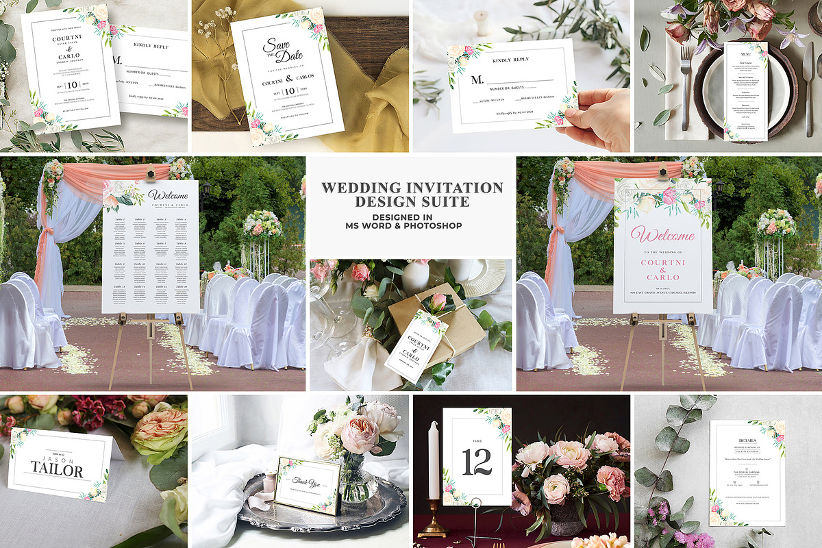 Canva Wedding Invitation Suite, an Invitation Template by ShineOnWedding (Photo 1 of 12)