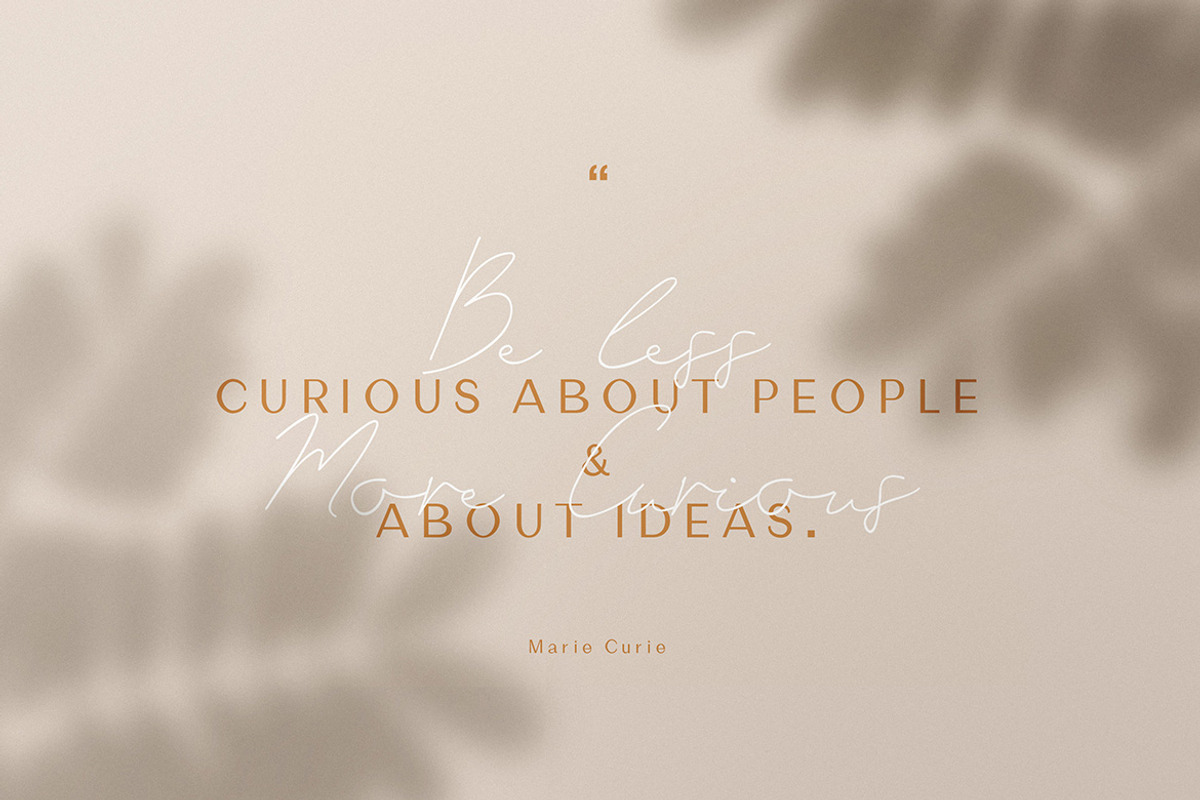 Marie Curie - Sans & Script, a Sans Serif Font by AndrewPixelType (Photo 3 of 9)
