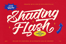 Shading Flash Bold Calligraphy Font