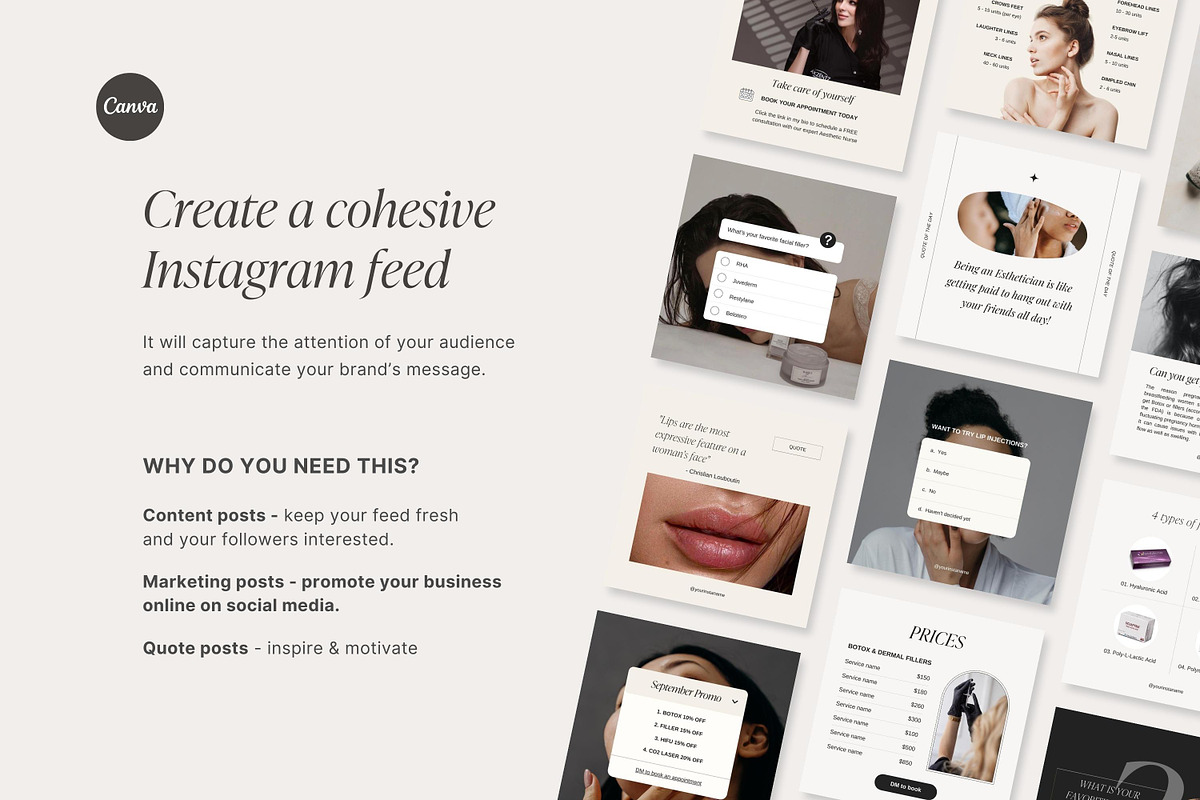 Nurse Injector Instagram templates, a Social Media Template by LiliesandBerries (Photo 5 of 22)