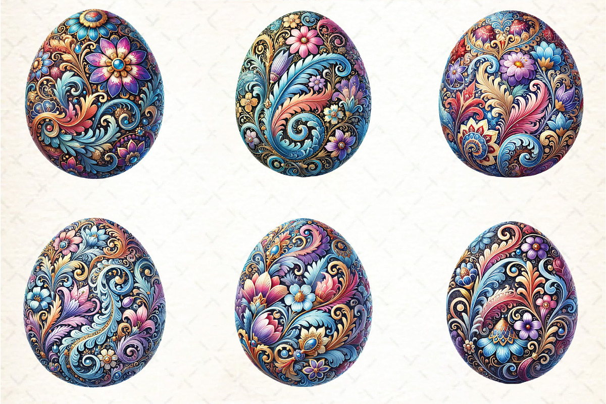 Watercolor Easter Egg Clipart, an Illustration by DreamCafeArt (Photo 4 of 5)