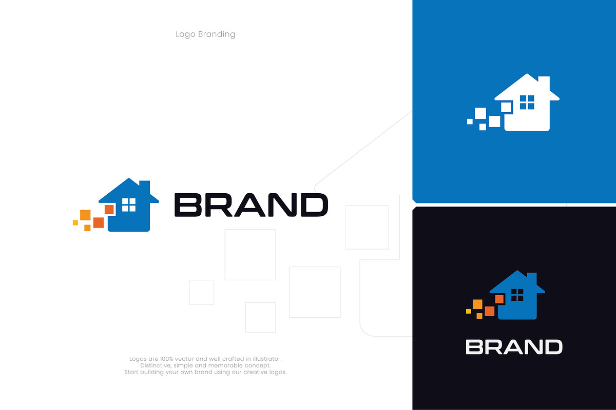 Digital Future Home Building Logo, a Branding & Logo Template by Intenseartisan