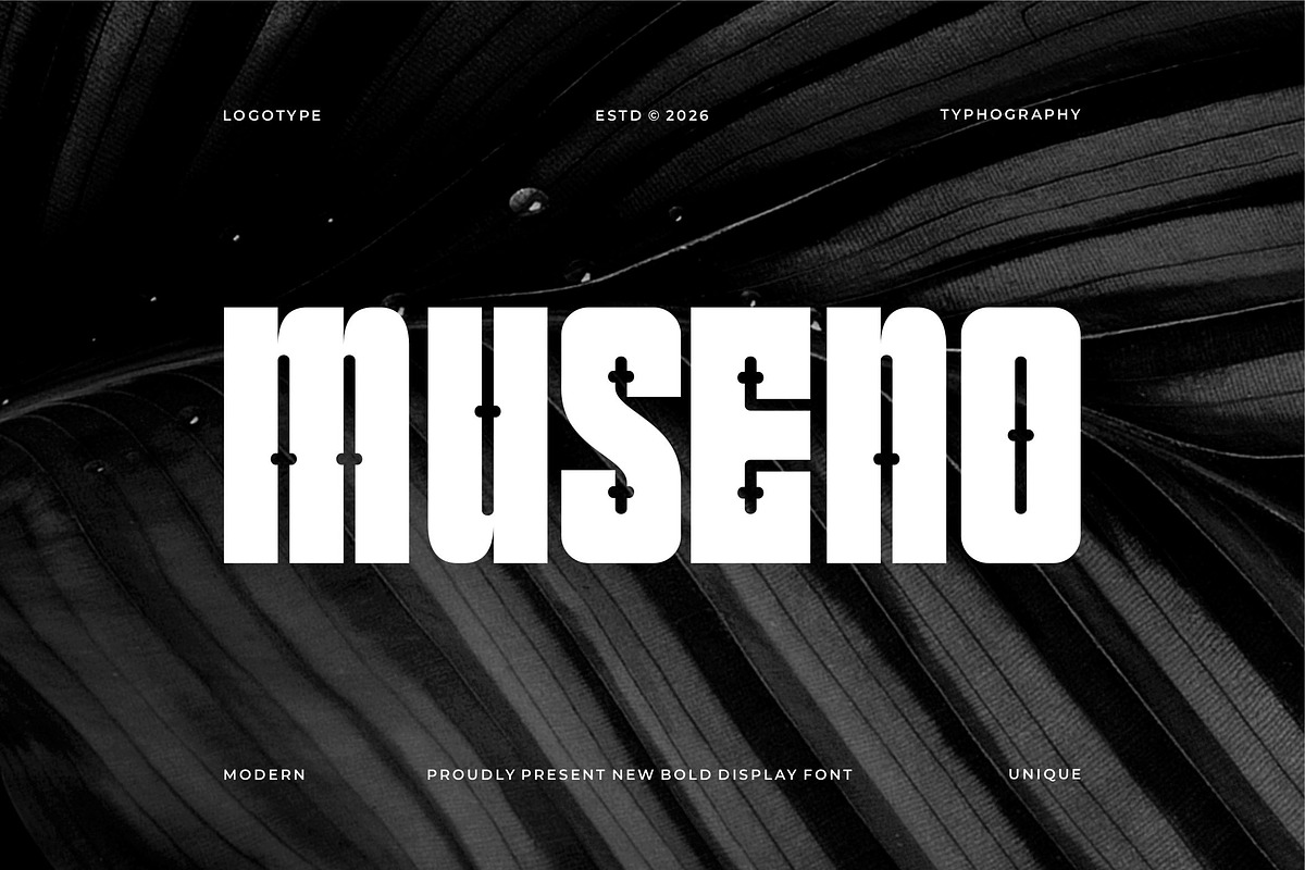 Museno | Thick Powerful Display Font, a Sans Serif Font by Ermedia Studio (Photo 1 of 10)