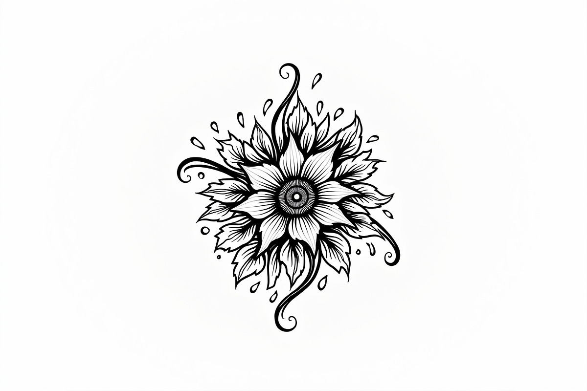 Floral Circle Decorative Art, an Illustration by yasushie (Photo 8 of 9)