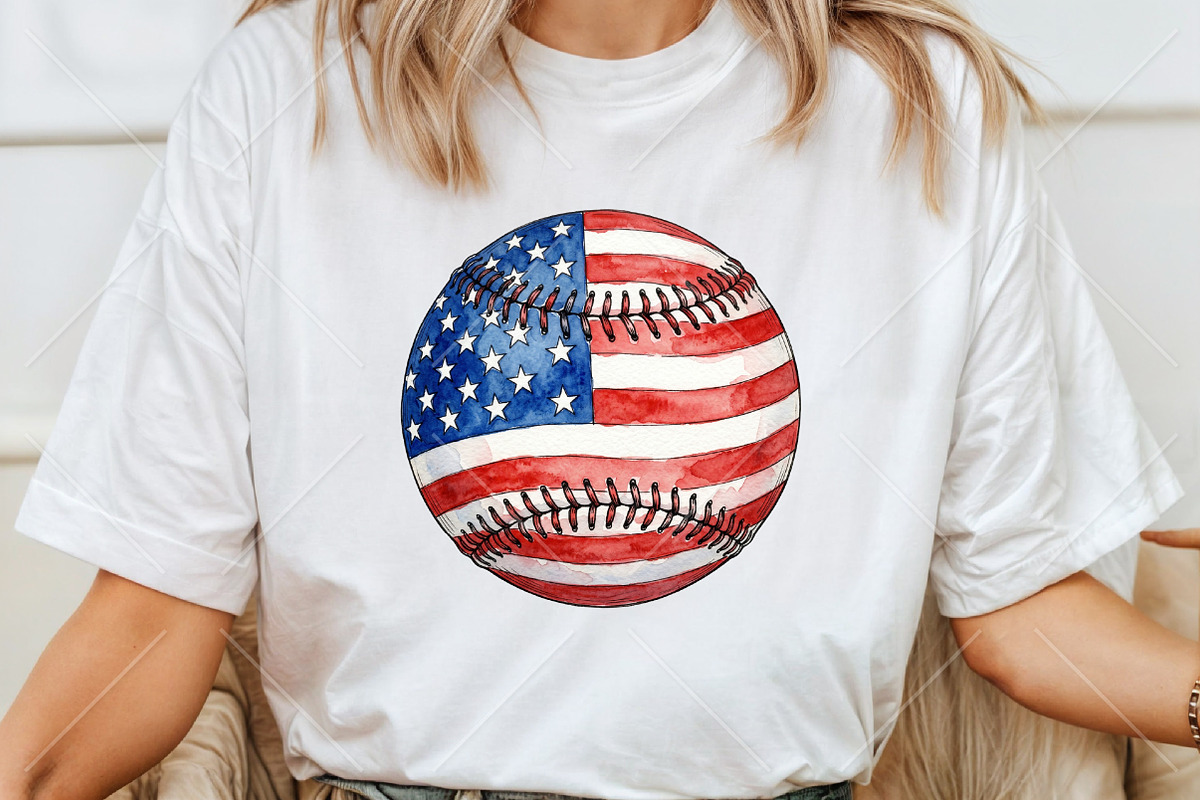 USA Flag Baseball 4th of July PNG, a Seasonal Illustration by Canvas Craft (Photo 6 of 6)