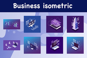 Business isometric design vector, an Object Illustration by foxndeer