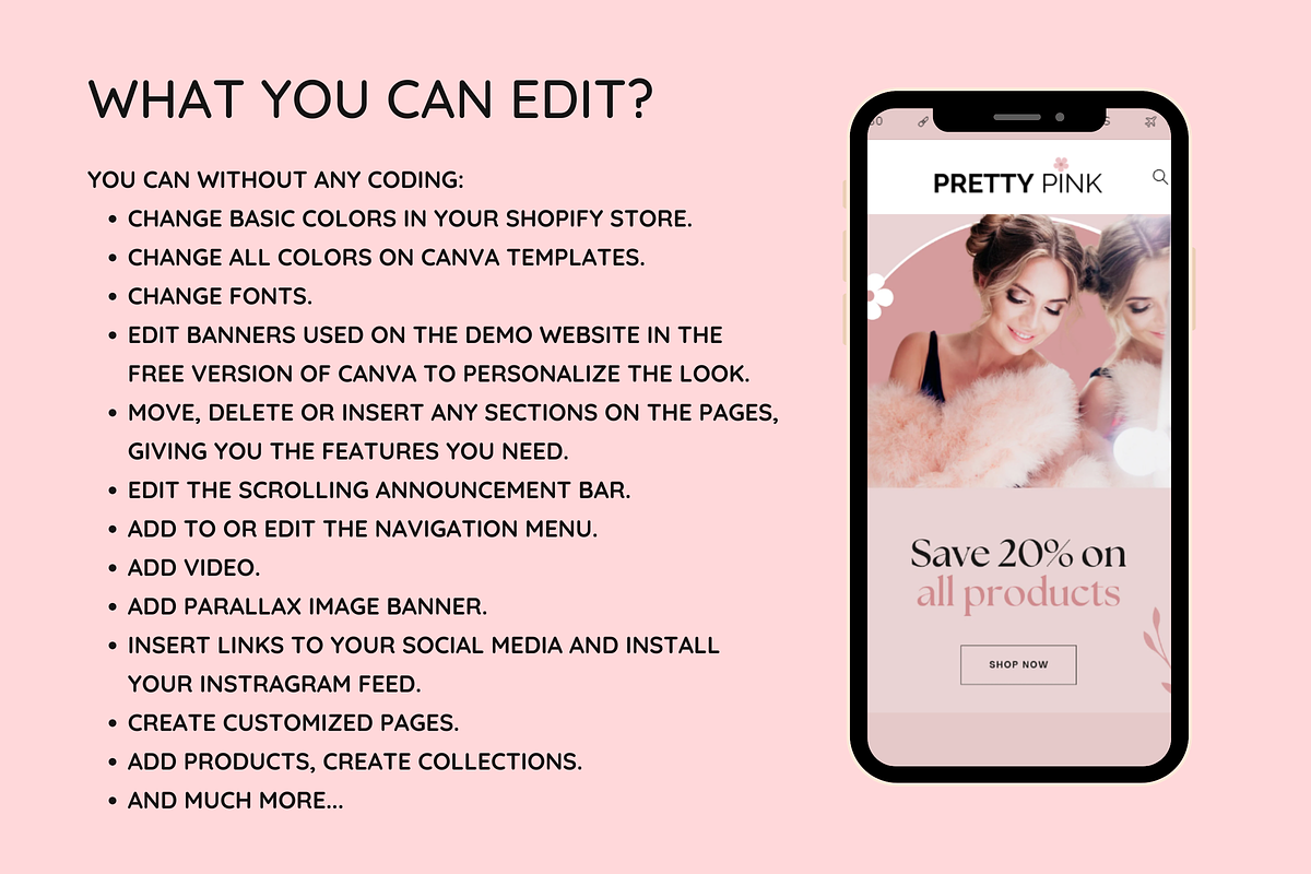 Nail Salon Shopify Theme, a Shopify Template by SunshineStudioBoutique (Photo 3 of 9)