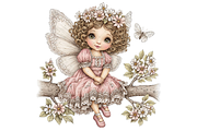 Fairy Girl Clipart PNG, a Seasonal Illustration by Memories By Lea (Thumbnail 17 of 18)