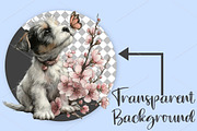 Watercolor Dog And Butterfly Clipart, a Seasonal Illustration by Canvas Craft (Thumbnail 2 of 7)