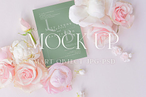 Greeting Card Mockup Flatlay - Posy3